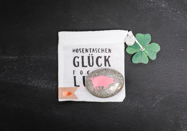 Hosentaschen Glück. SCHWEIN von Good old friends